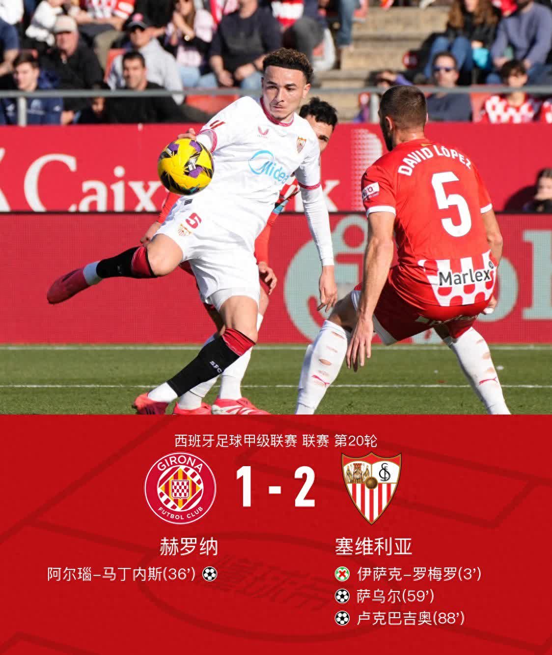 赫罗纳主场险胜，比利亚雷亚尔客场不敌格拉诺达的简单介绍