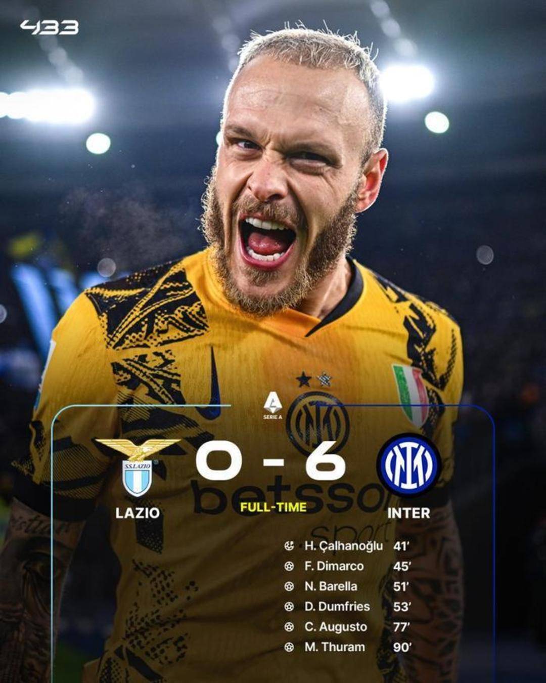 拉齐奥大胜，连得五场胜利的简单介绍